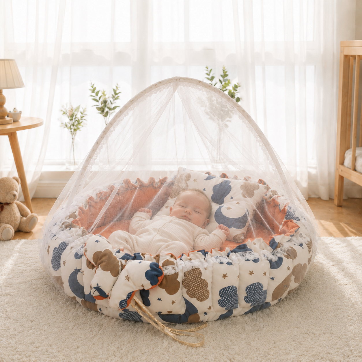 Cloudy Blue - Baby Nest